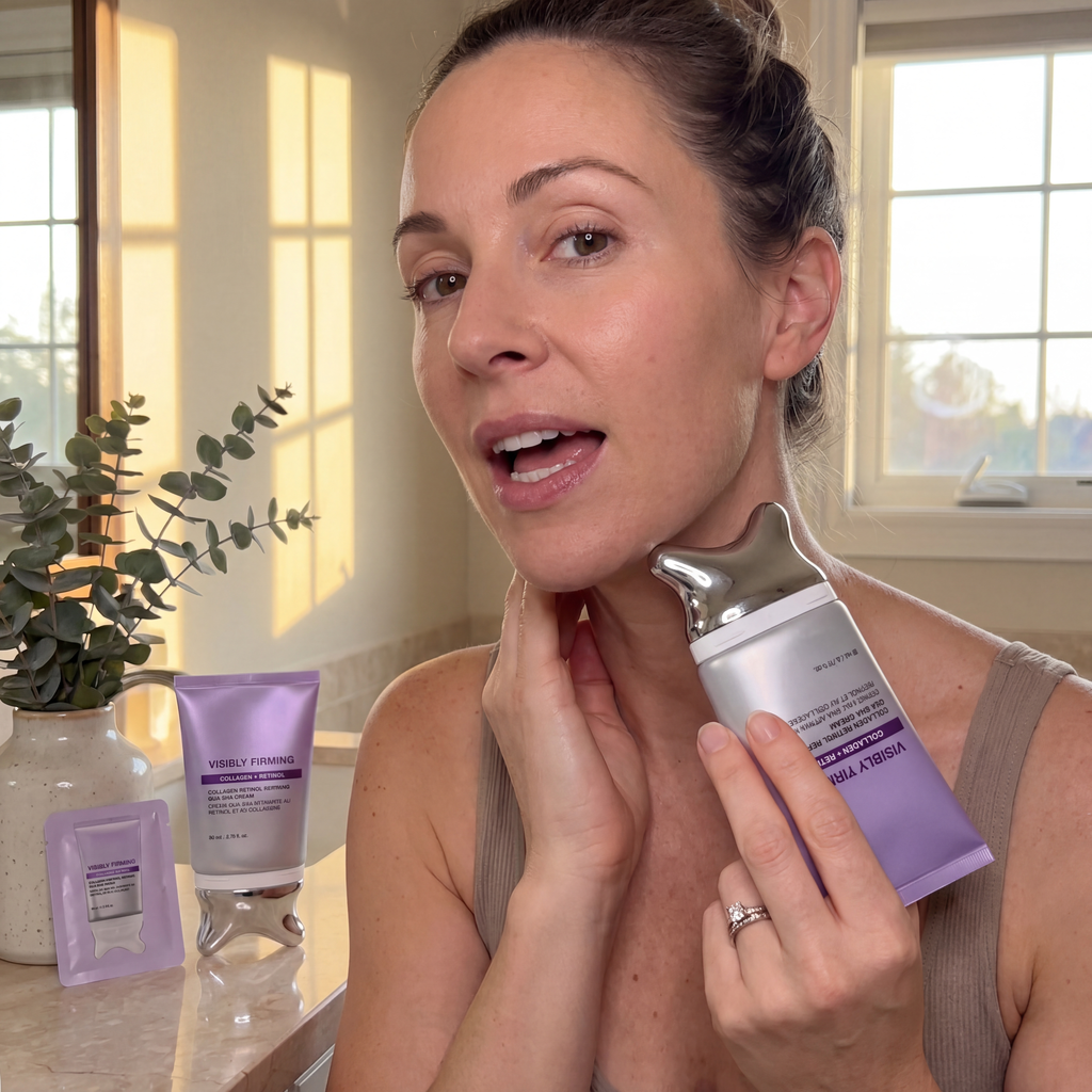 Crema Viso Effetto Lifting al Retinolo e Collagene con Gua Sha